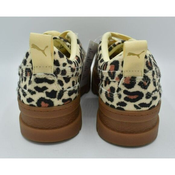 Puma Womens Size 7 Mayze SE Gold Leopard Platform Fashion Sneakers 382910 01 - Picture 8 of 10